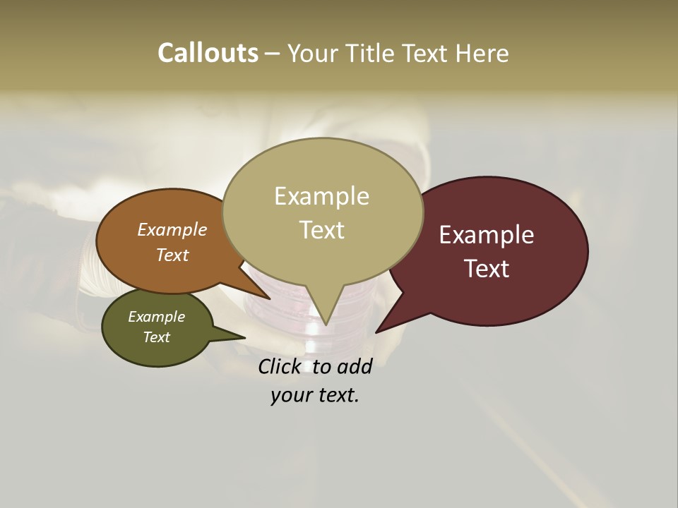 Green Human Hand Selling PowerPoint Template