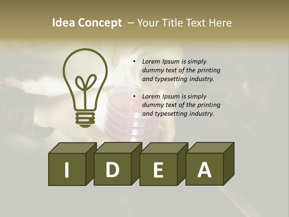 Green Human Hand Selling PowerPoint Template