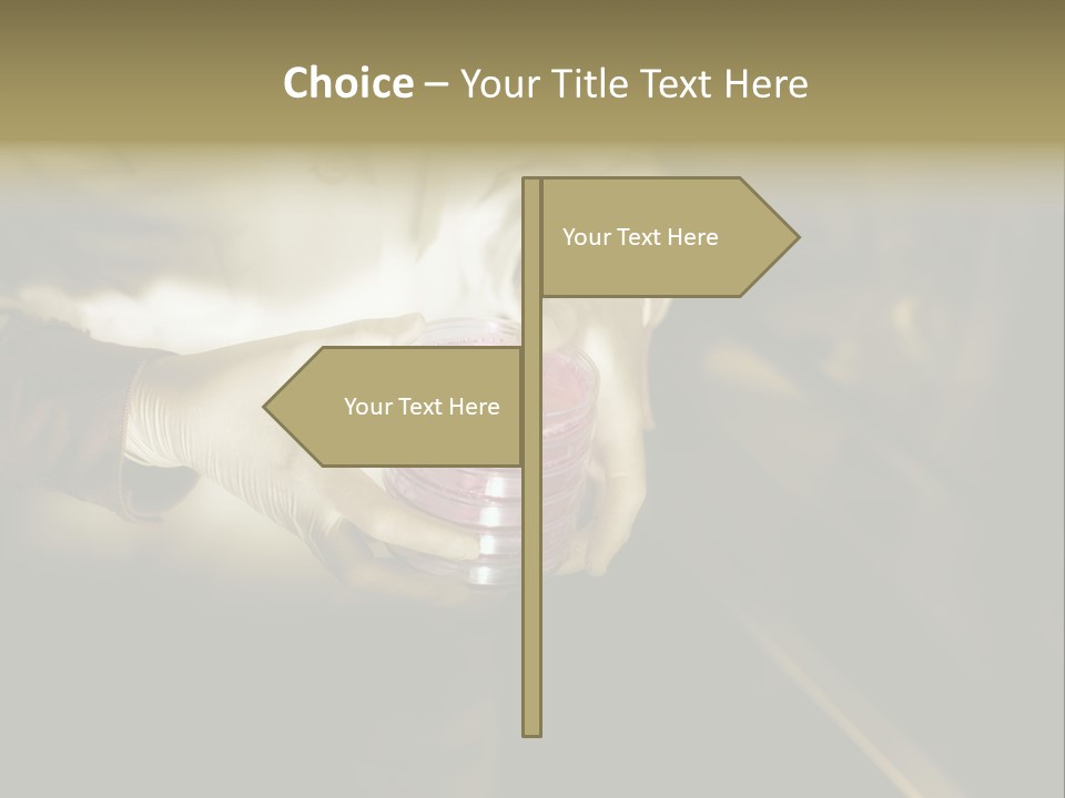 Green Human Hand Selling PowerPoint Template