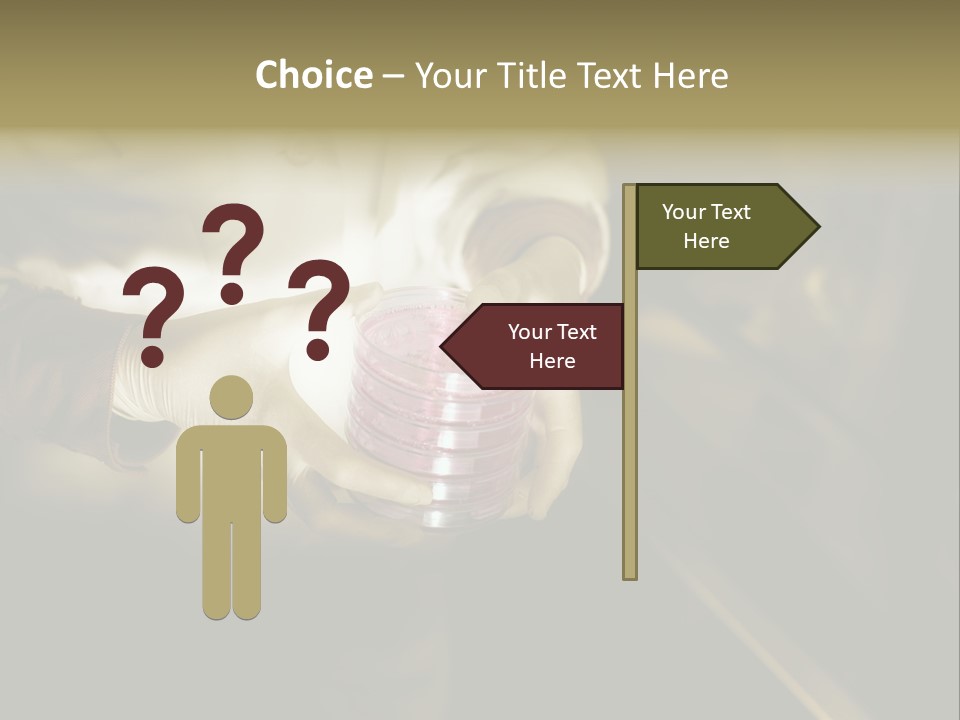 Green Human Hand Selling PowerPoint Template