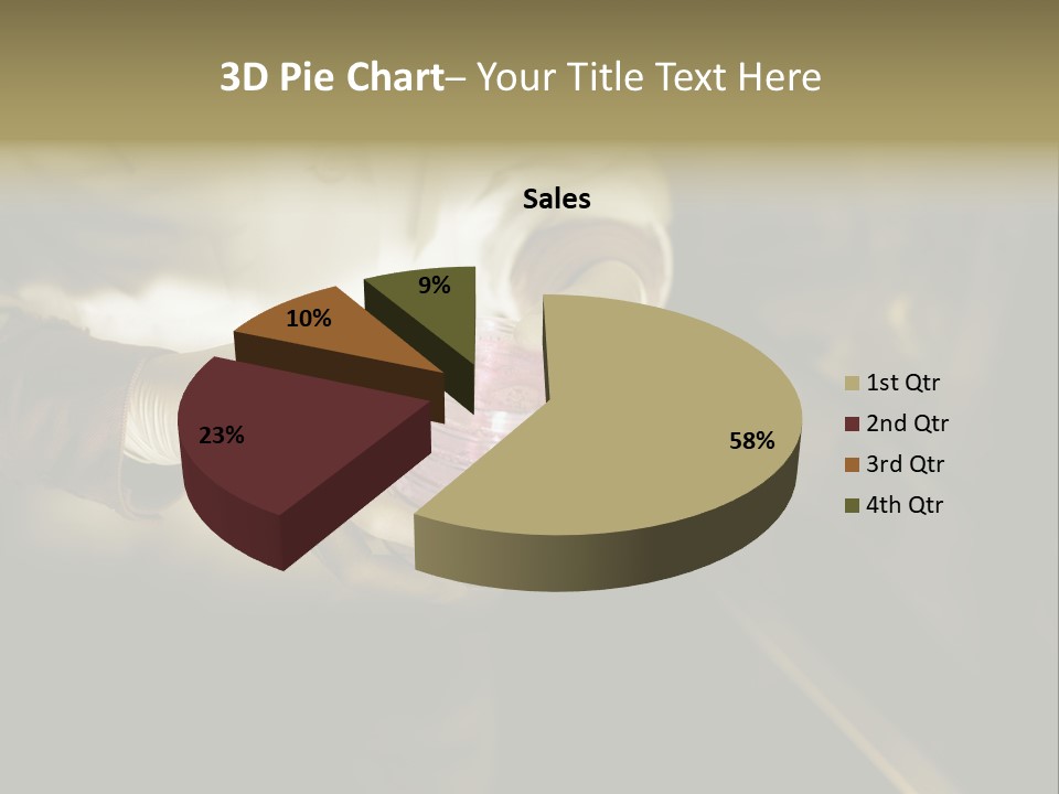Green Human Hand Selling PowerPoint Template