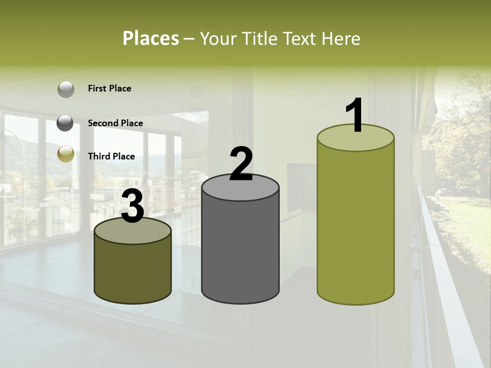 Blue Sky Man House PowerPoint Template