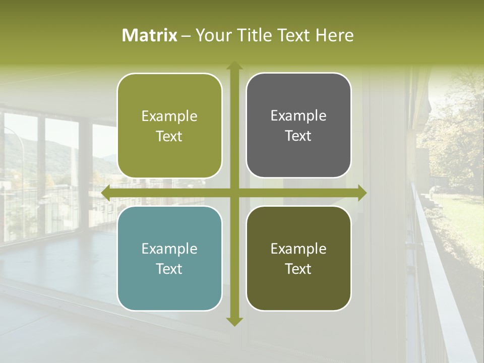 Blue Sky Man House PowerPoint Template