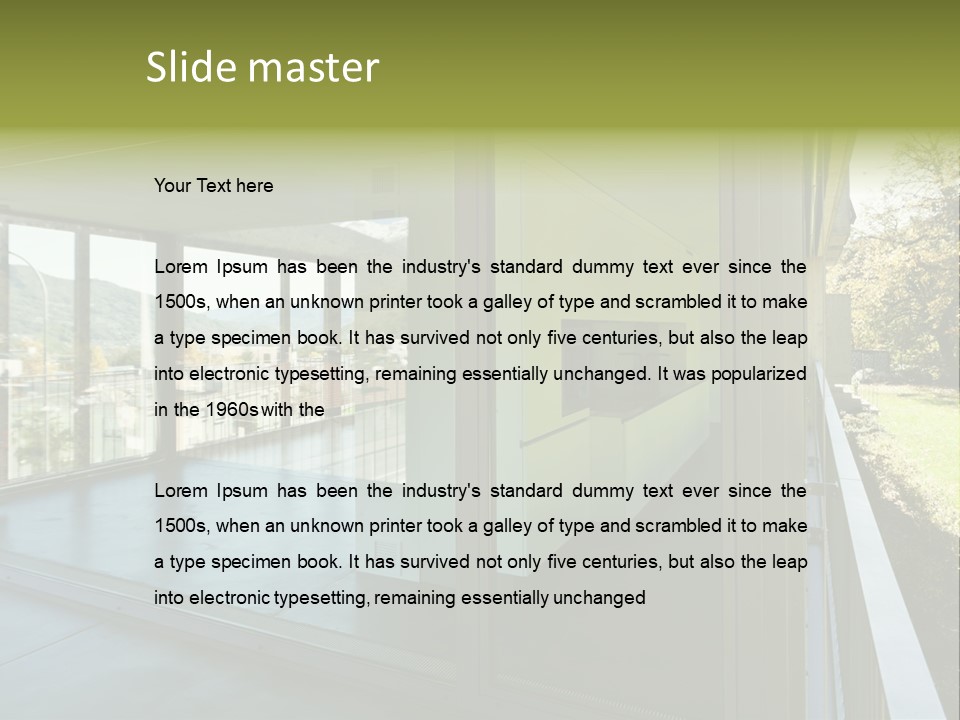 Blue Sky Man House PowerPoint Template