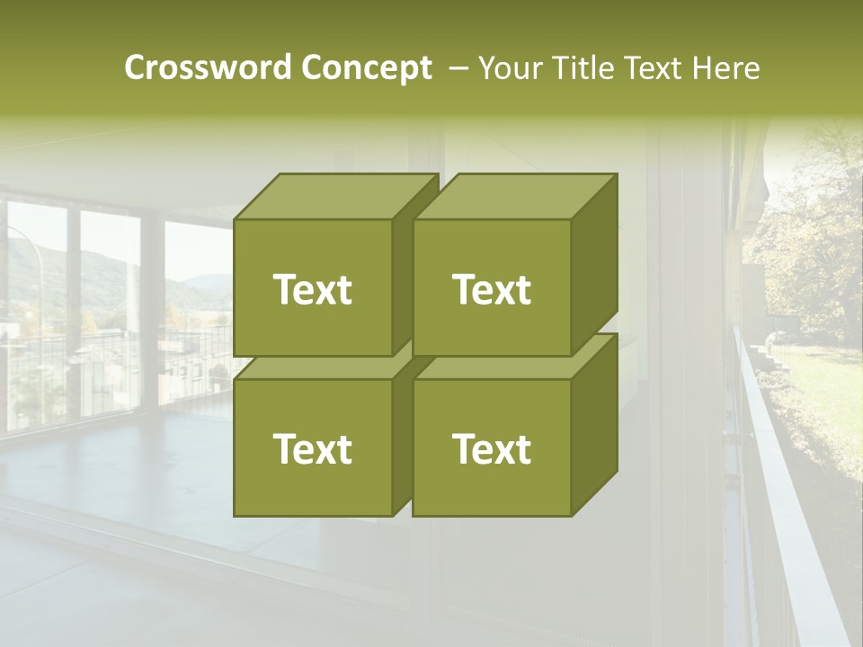 Blue Sky Man House PowerPoint Template