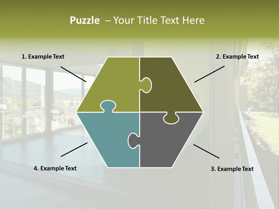 Blue Sky Man House PowerPoint Template