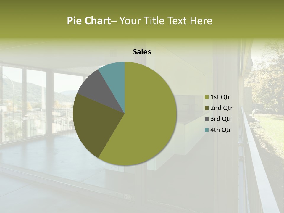 Blue Sky Man House PowerPoint Template
