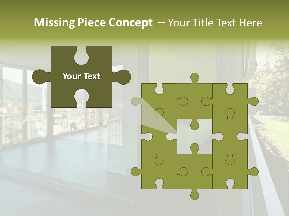 Blue Sky Man House PowerPoint Template