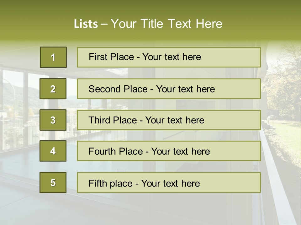 Blue Sky Man House PowerPoint Template