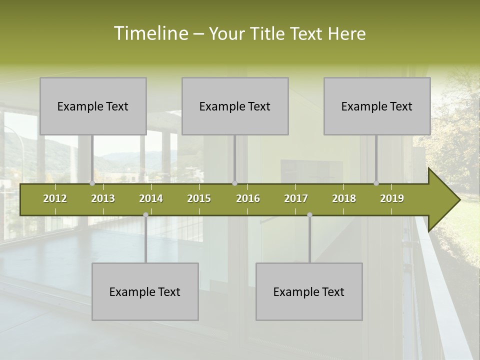 Blue Sky Man House PowerPoint Template