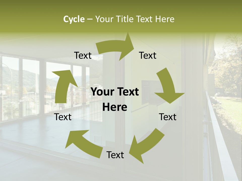 Blue Sky Man House PowerPoint Template