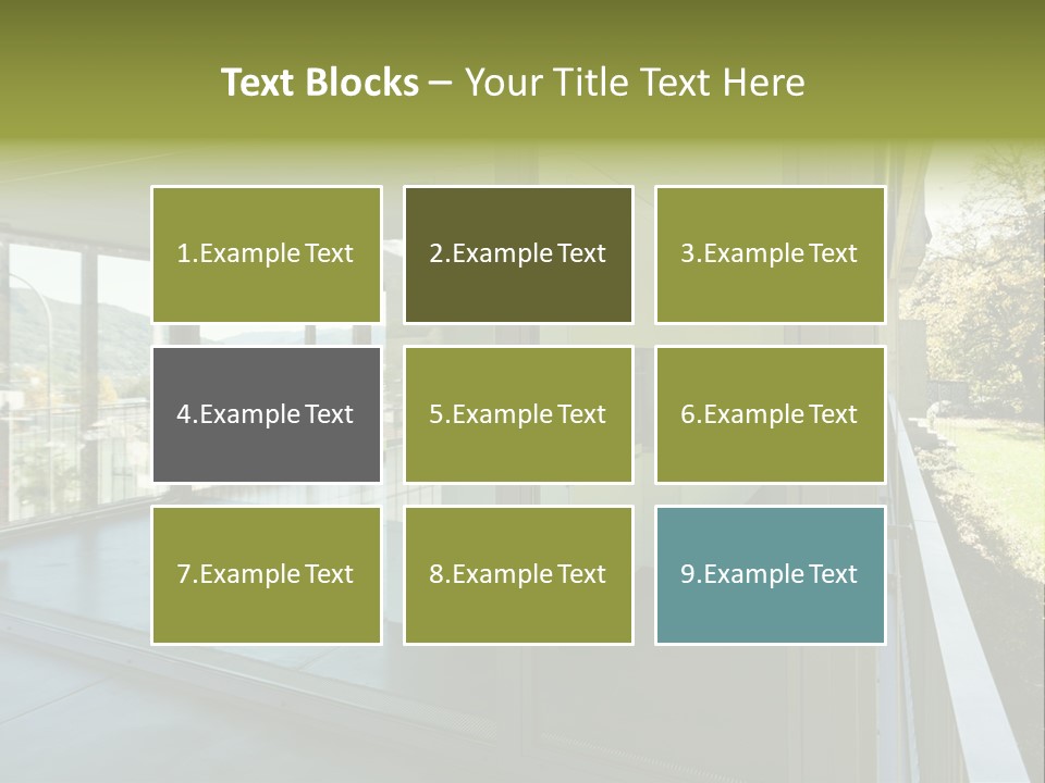 Blue Sky Man House PowerPoint Template