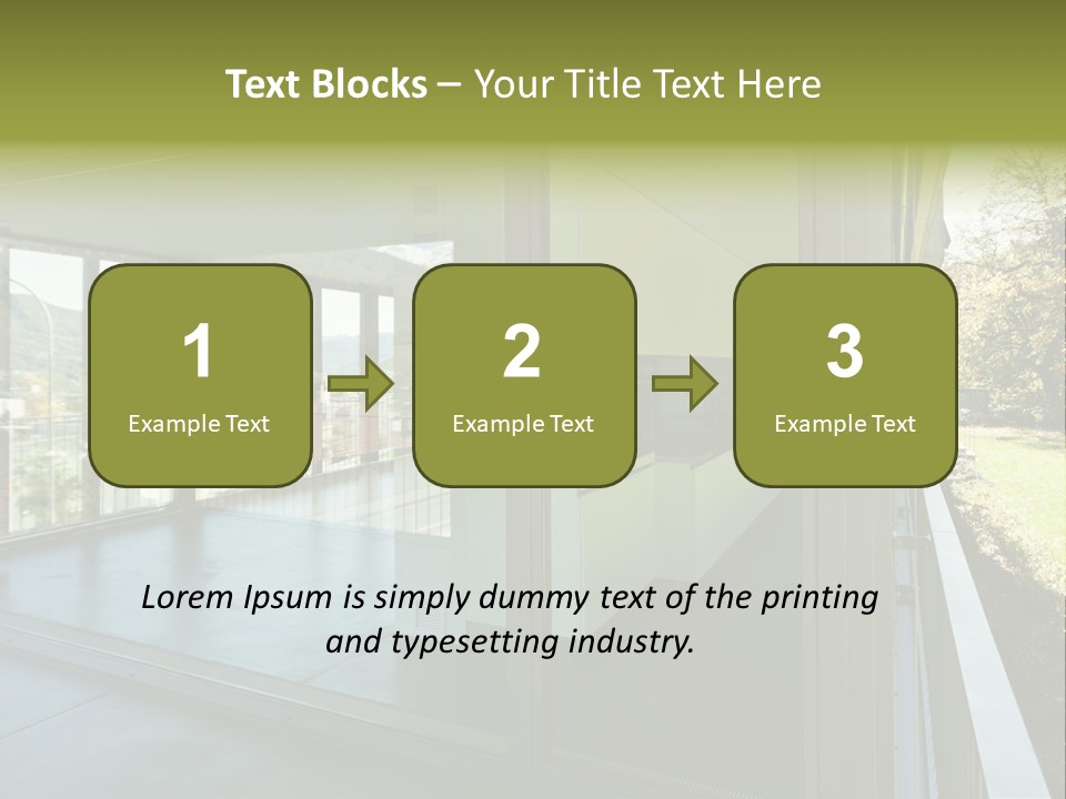 Blue Sky Man House PowerPoint Template