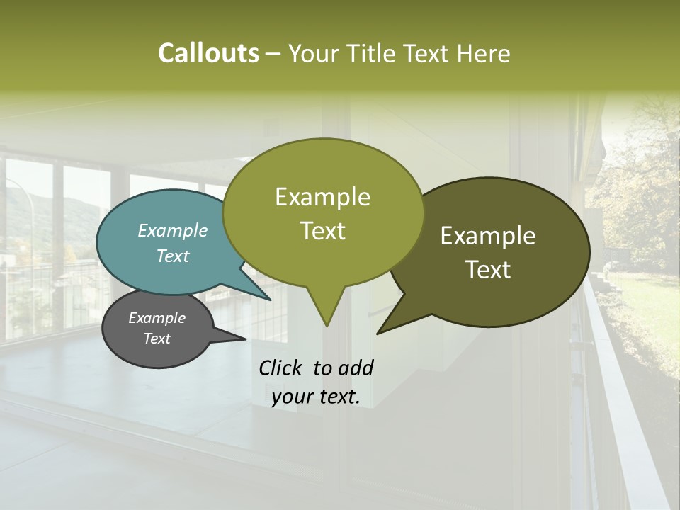 Blue Sky Man House PowerPoint Template