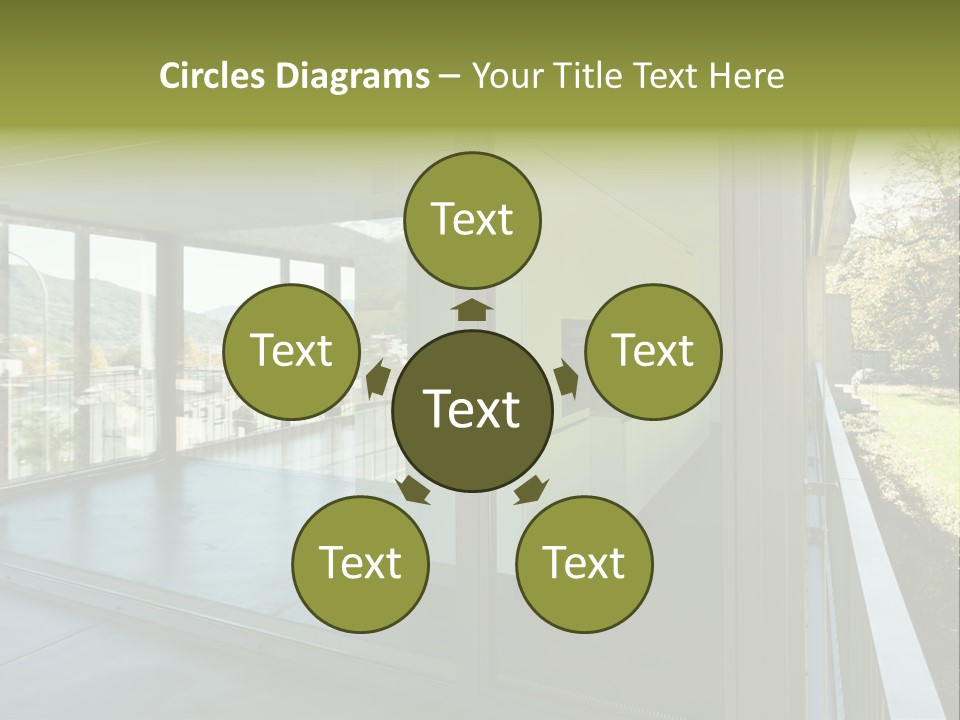 Blue Sky Man House PowerPoint Template