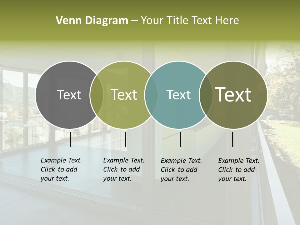 Blue Sky Man House PowerPoint Template