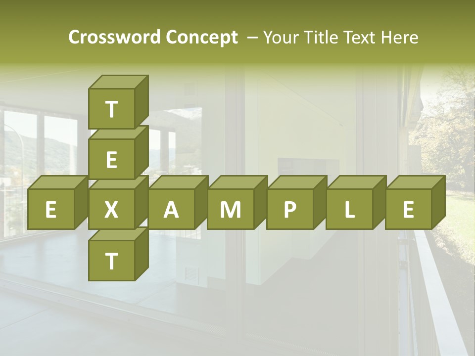 Blue Sky Man House PowerPoint Template