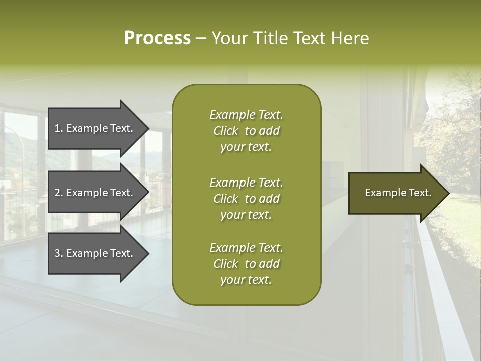 Blue Sky Man House PowerPoint Template