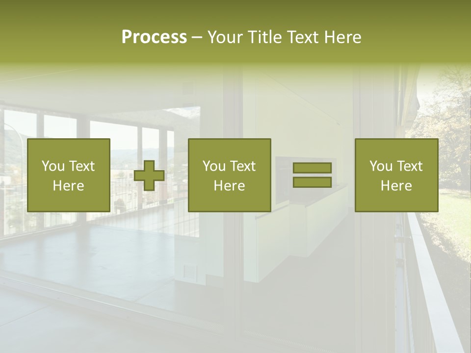 Blue Sky Man House PowerPoint Template