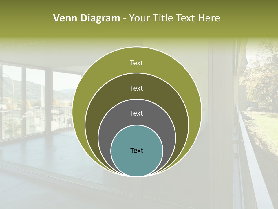 Blue Sky Man House PowerPoint Template