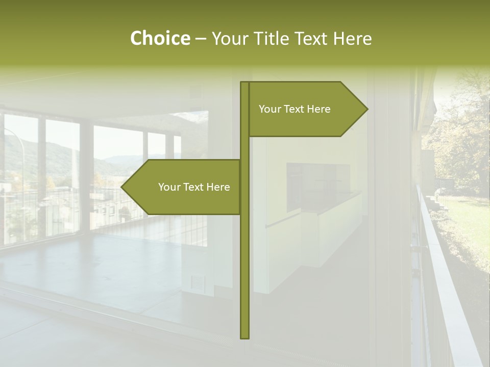 Blue Sky Man House PowerPoint Template