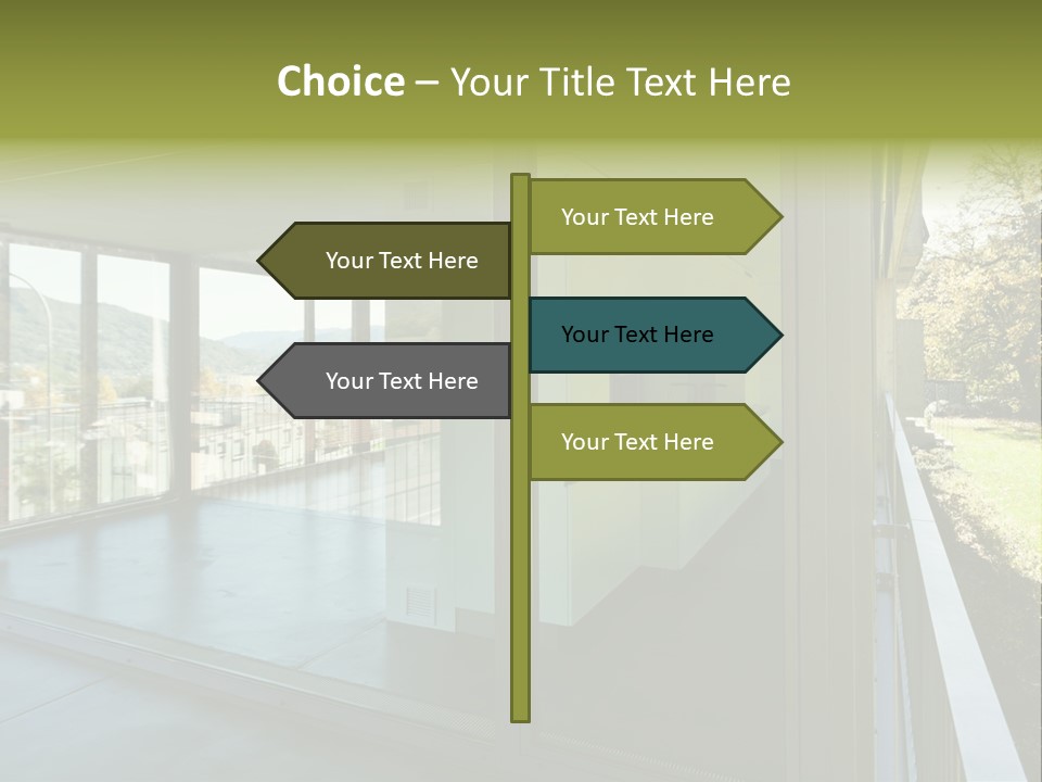Blue Sky Man House PowerPoint Template