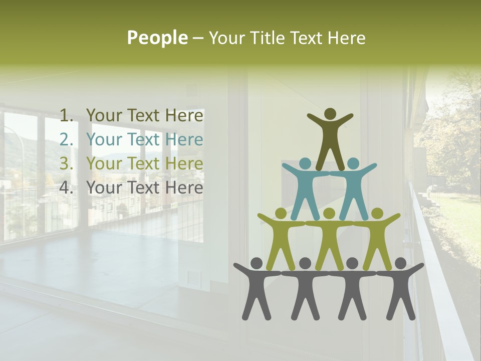 Blue Sky Man House PowerPoint Template