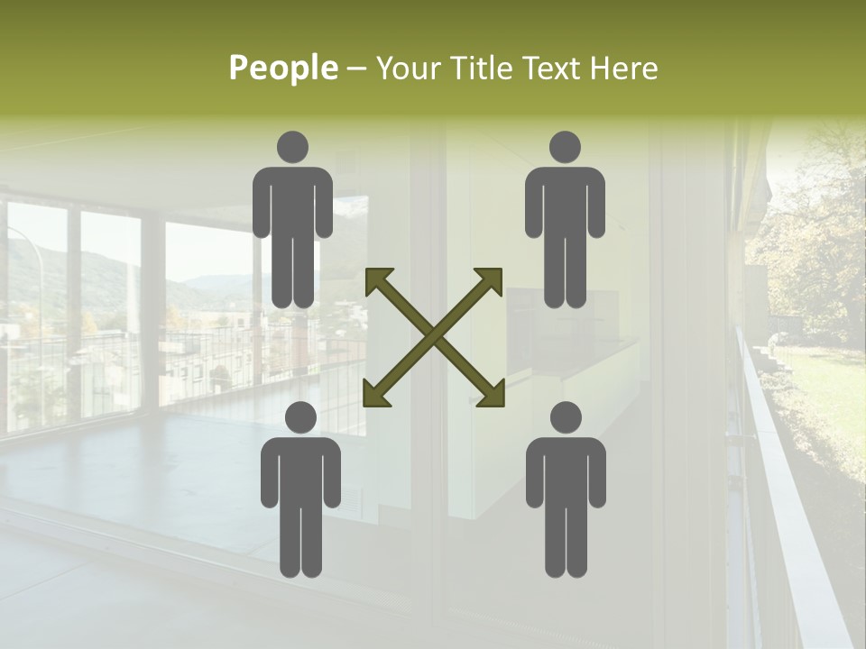 Blue Sky Man House PowerPoint Template