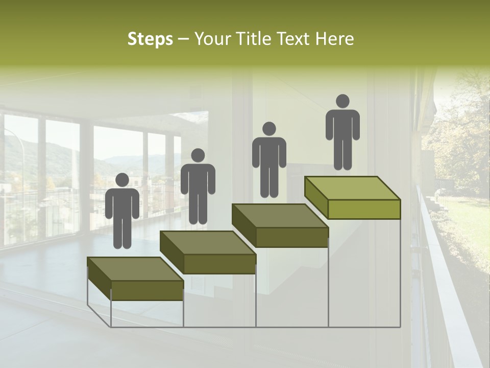 Blue Sky Man House PowerPoint Template