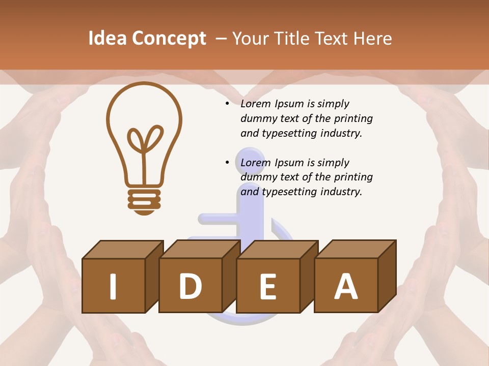 Holding Construct Home PowerPoint Template
