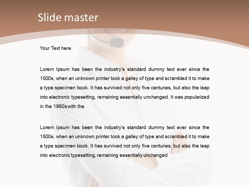 Blue Sky Business Leaf PowerPoint Template