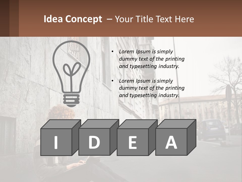 Construct Lawn Architecture PowerPoint Template