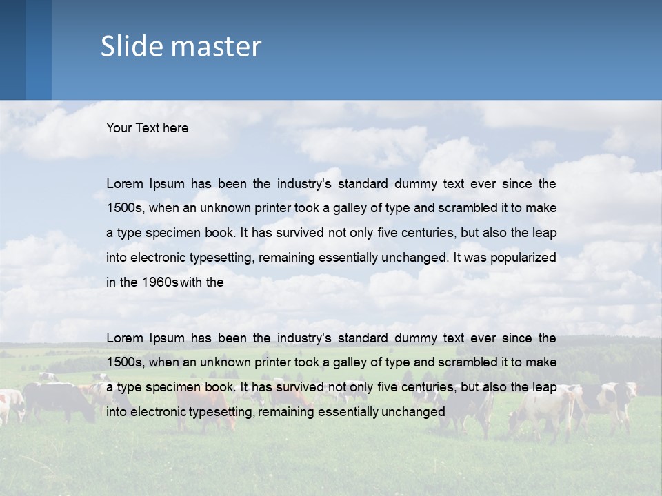 Cows In The Field PowerPoint Template
