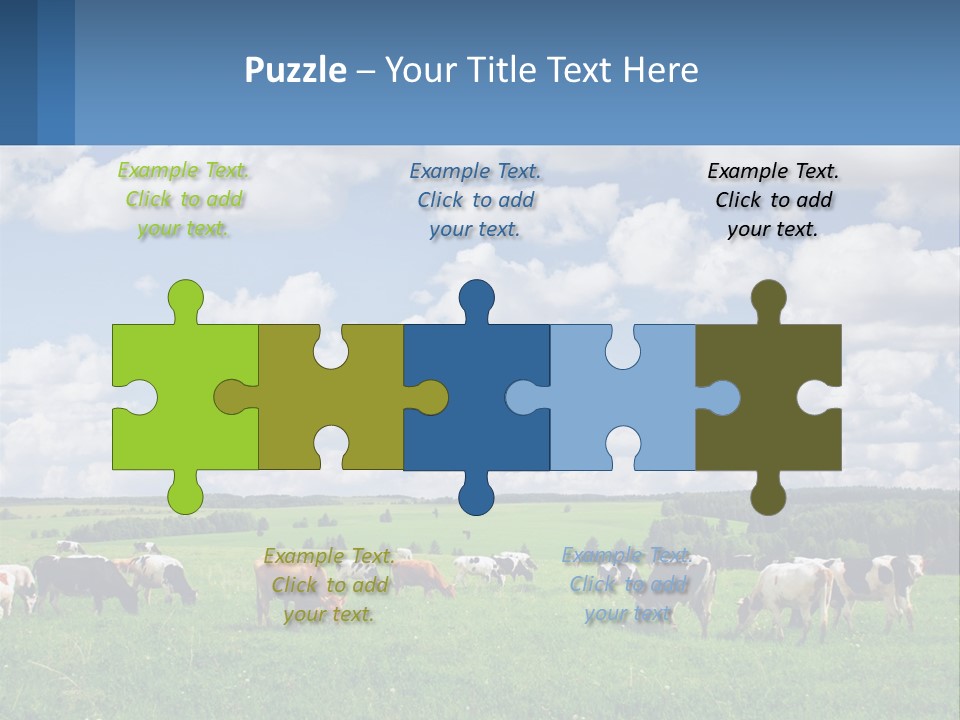 Cows In The Field PowerPoint Template