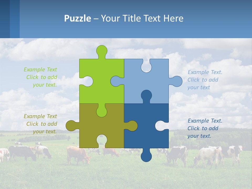 Cows In The Field PowerPoint Template