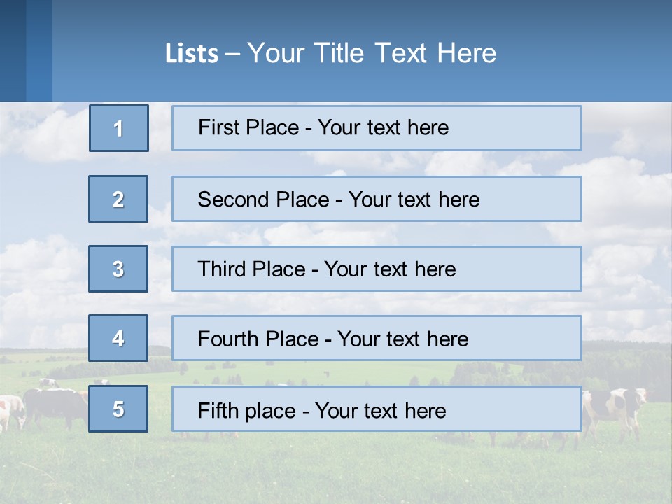 Cows In The Field PowerPoint Template