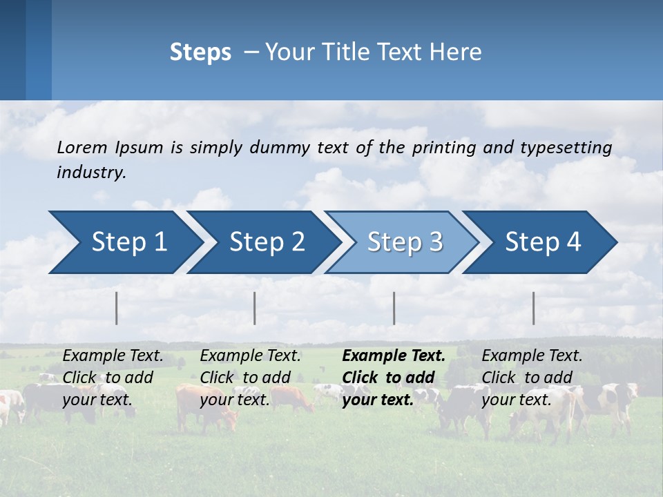 Cows In The Field PowerPoint Template