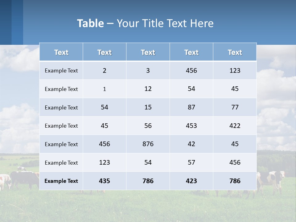 Cows In The Field PowerPoint Template