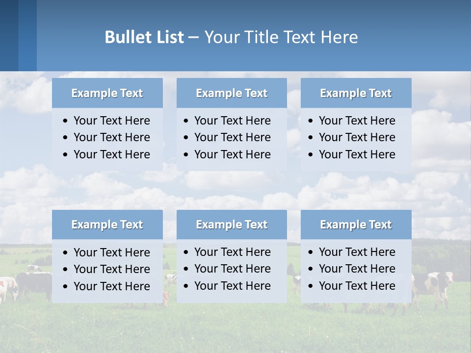 Cows In The Field PowerPoint Template