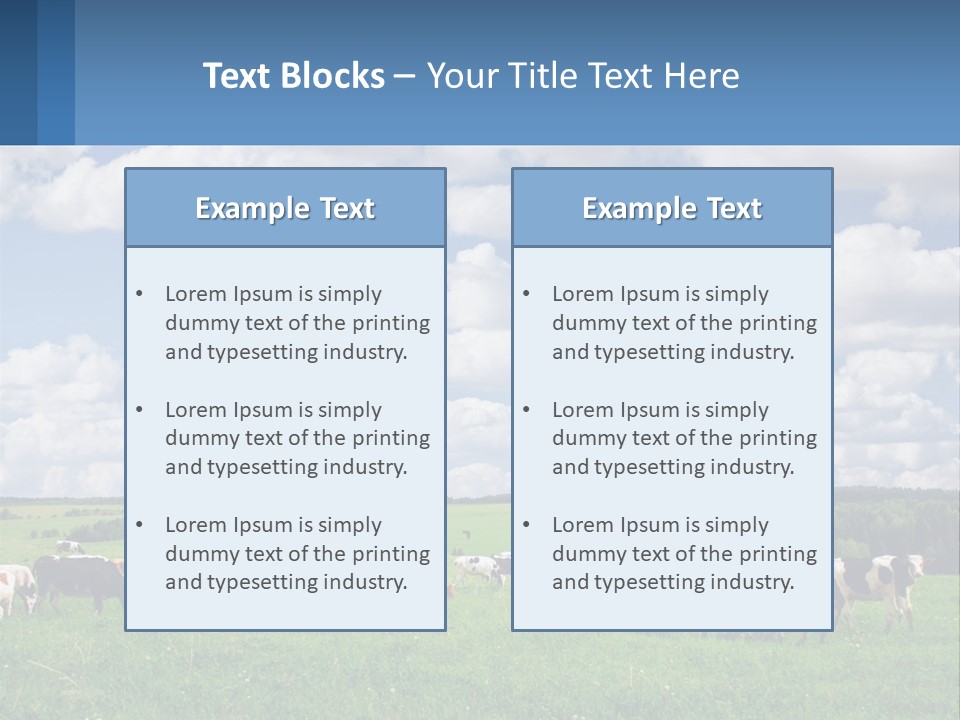 Cows In The Field PowerPoint Template