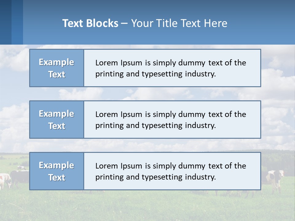 Cows In The Field PowerPoint Template