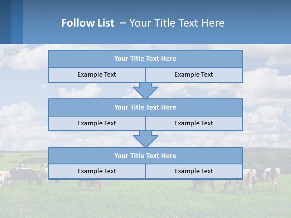 Cows In The Field PowerPoint Template