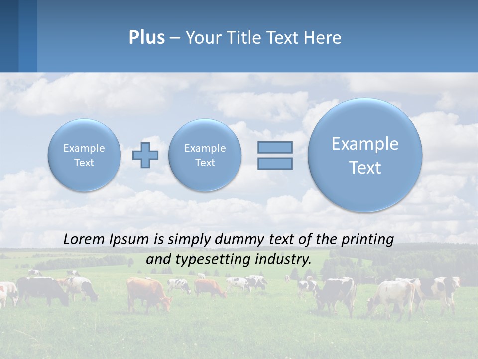 Cows In The Field PowerPoint Template