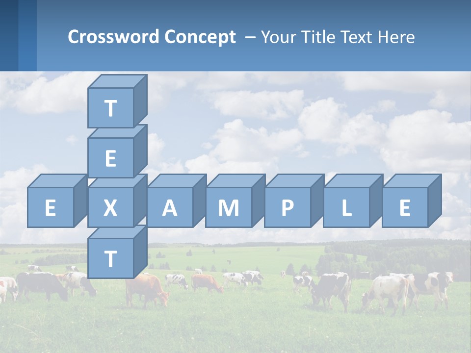 Cows In The Field PowerPoint Template
