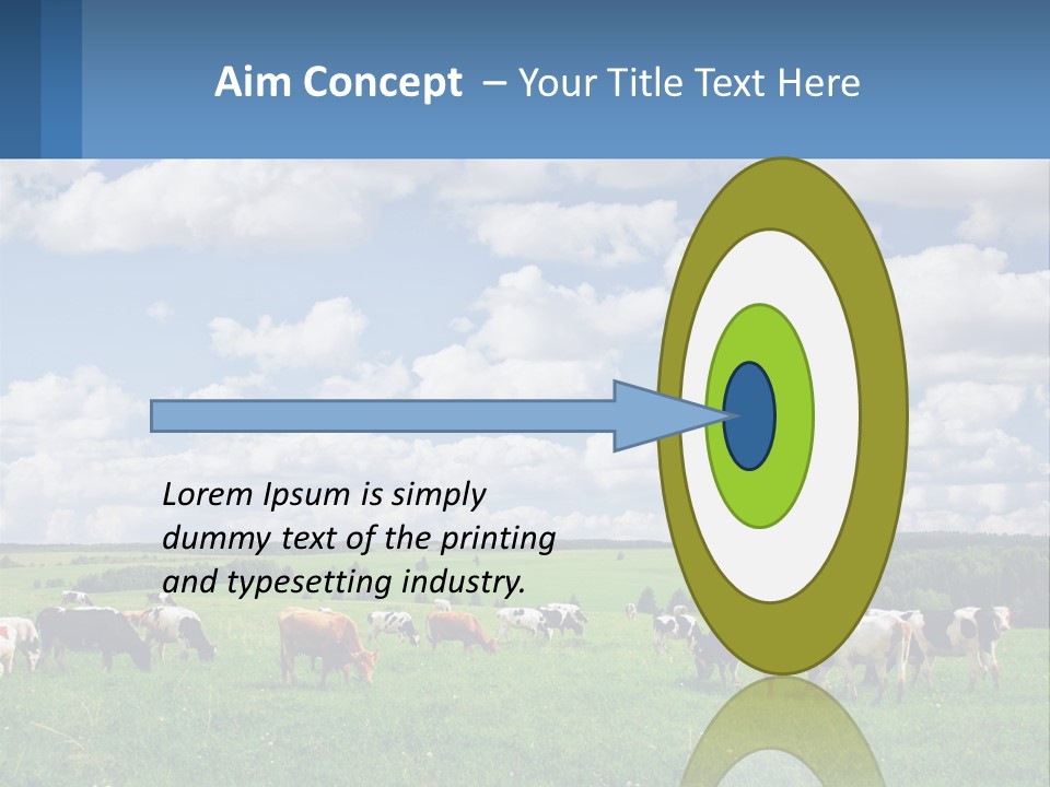 Cows In The Field PowerPoint Template