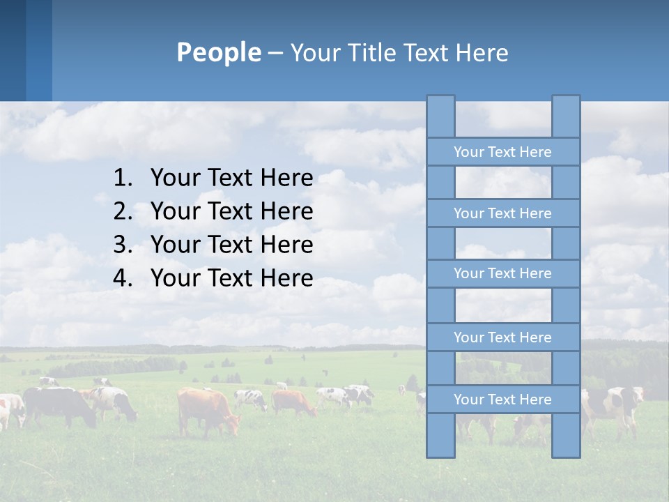Cows In The Field PowerPoint Template