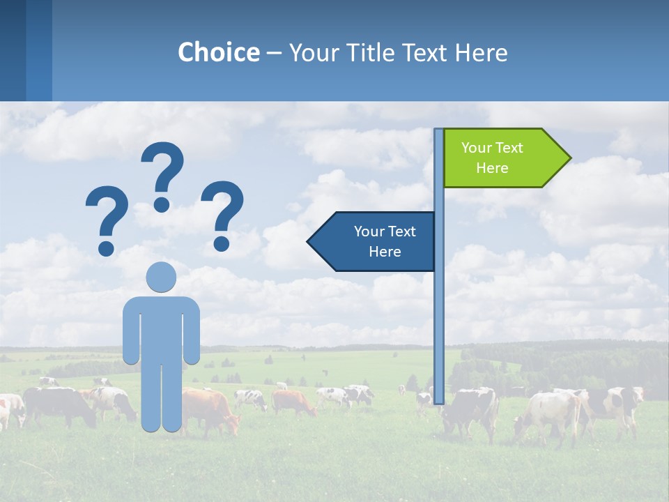 Cows In The Field PowerPoint Template