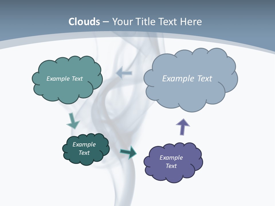 Holding Cloud House PowerPoint Template