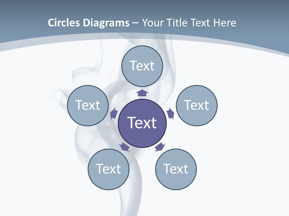 Holding Cloud House PowerPoint Template