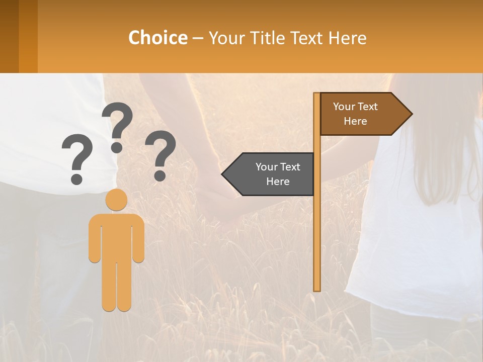 Human Hand Home Holding PowerPoint Template